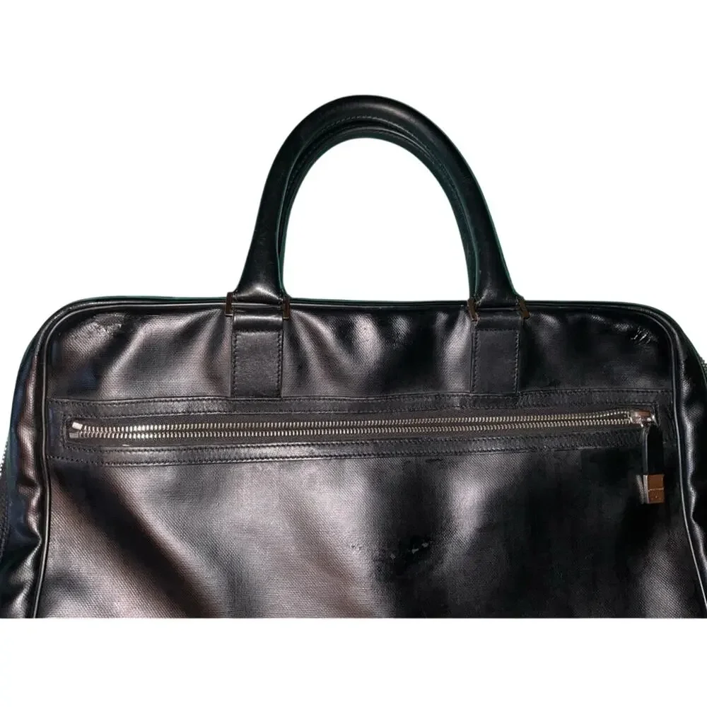 Dior Homme Oblique Coated Canvas Briefcase Black Authentic Italy AS-IS Project